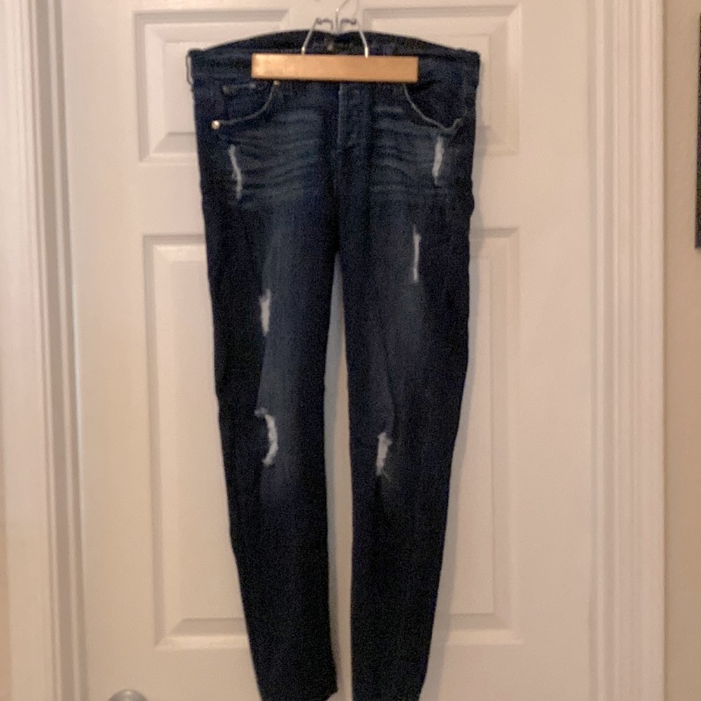 Sz 27 7 for all mankind josefina skinny distressed boyfriend jeans